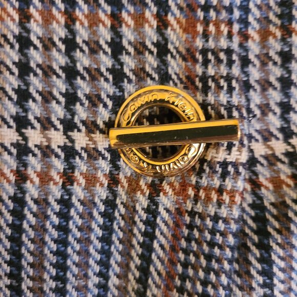 Calvin Klein Plaid Tweed Toggle Blazer - Picture 7 of 10